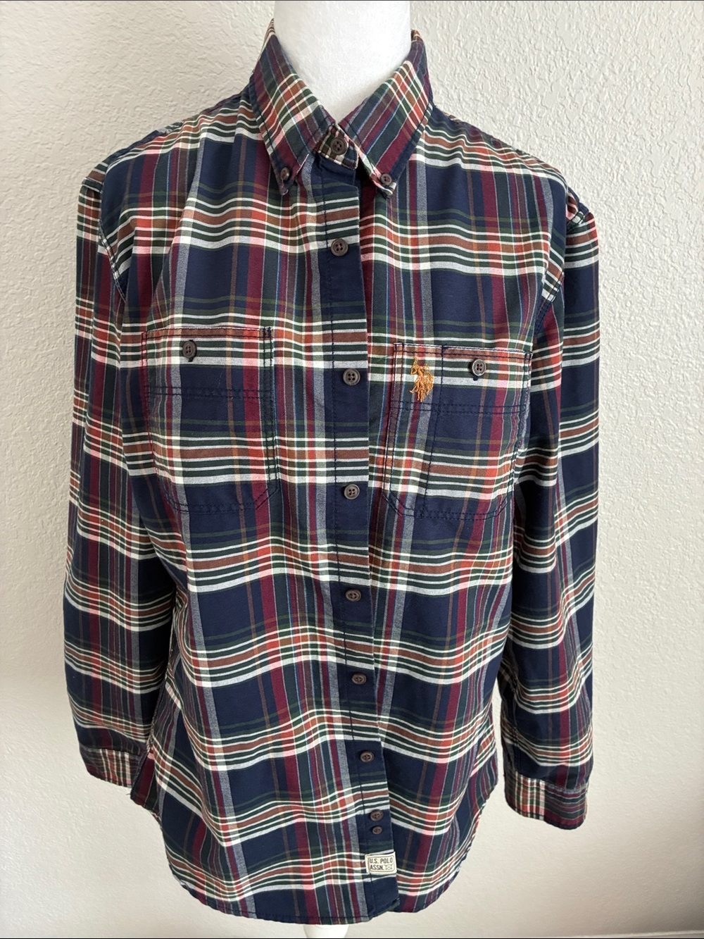 Men’s U.S. Polo Assn. Classic Tartan Plaid Button-Down Shirt